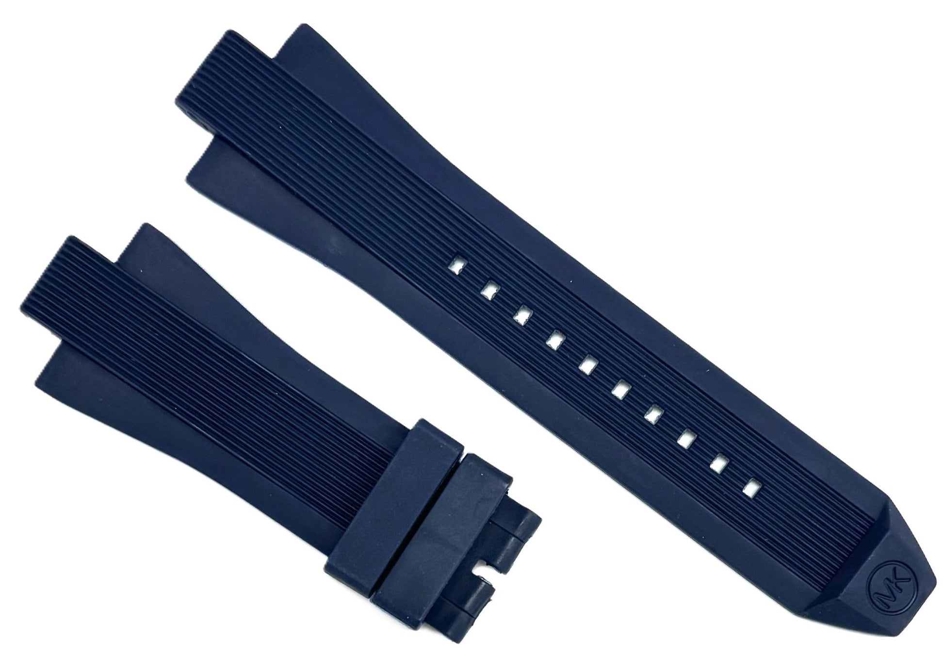 13mm Navy Blue Rubber Watch Band for Michael Kors, Dylan Chronograph Watches - Universal Jewelers & Watch Tools Inc.