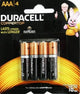 Duracell - AAA, 1 Pack 4 Batteries, Available for bulk order - Universal Jewelers & Watch Tools Inc.