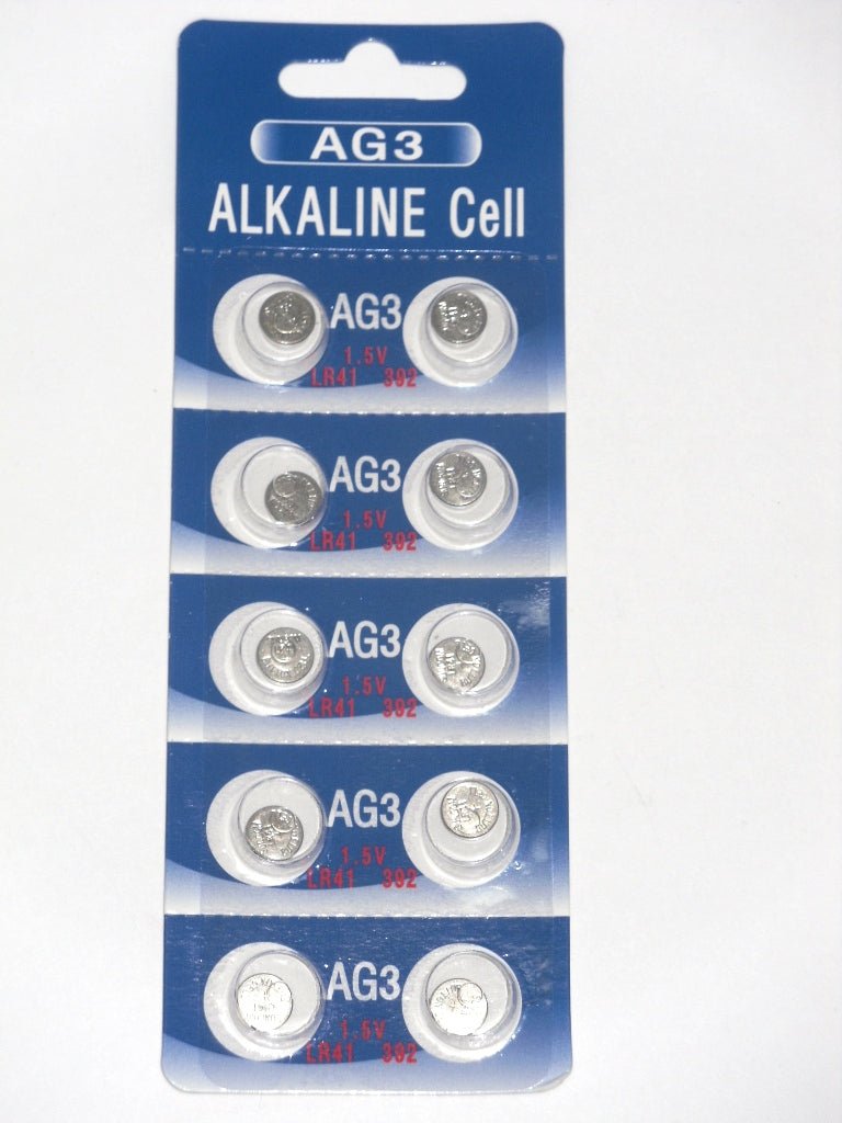 Alkaline Cell - AG3, LR41 1 Pack 10 Batteries, Available for bulk order - Universal Jewelers & Watch Tools Inc.