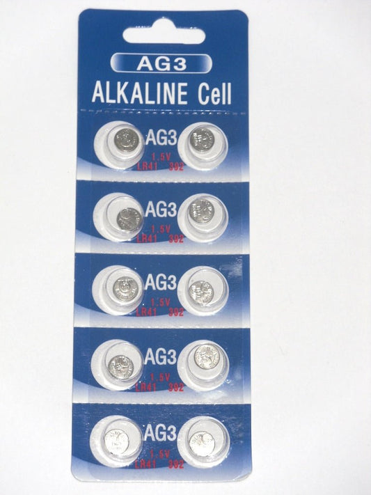 Alkaline Cell - AG3, LR41 1 Pack 10 Batteries, Available for bulk order - Universal Jewelers & Watch Tools Inc.