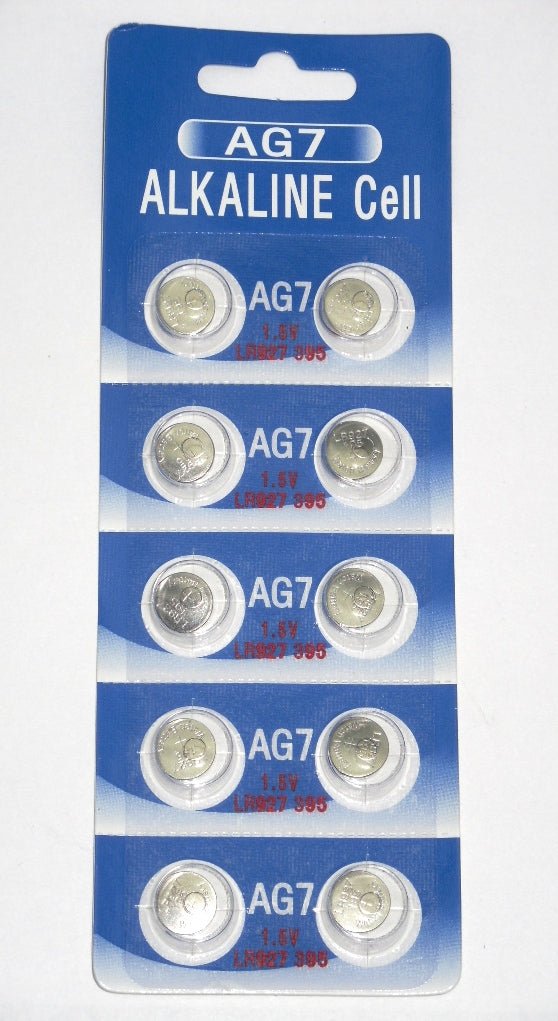 Alkaline Cell - AG7, LR927 1 Pack 10 Batteries, Available for bulk order - Universal Jewelers & Watch Tools Inc.