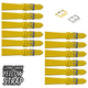12PCS Lizard Grain Flat YELLOW Unstitched Genuine Leather Watch Band Size (12MM - 24MM) - Universal Jewelers & Watch Tools Inc.