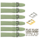 6PCS Light Green Leather Flat Plain Unstitched Watch Band Sizes 18MM - 20MM - Universal Jewelers & Watch Tools Inc.