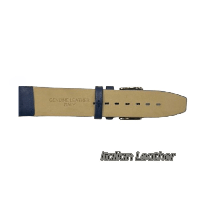 6PCS Dark Blue Leather Flat Plain Unstitched Watch Band Sizes 18MM - 24MM - Universal Jewelers & Watch Tools Inc.