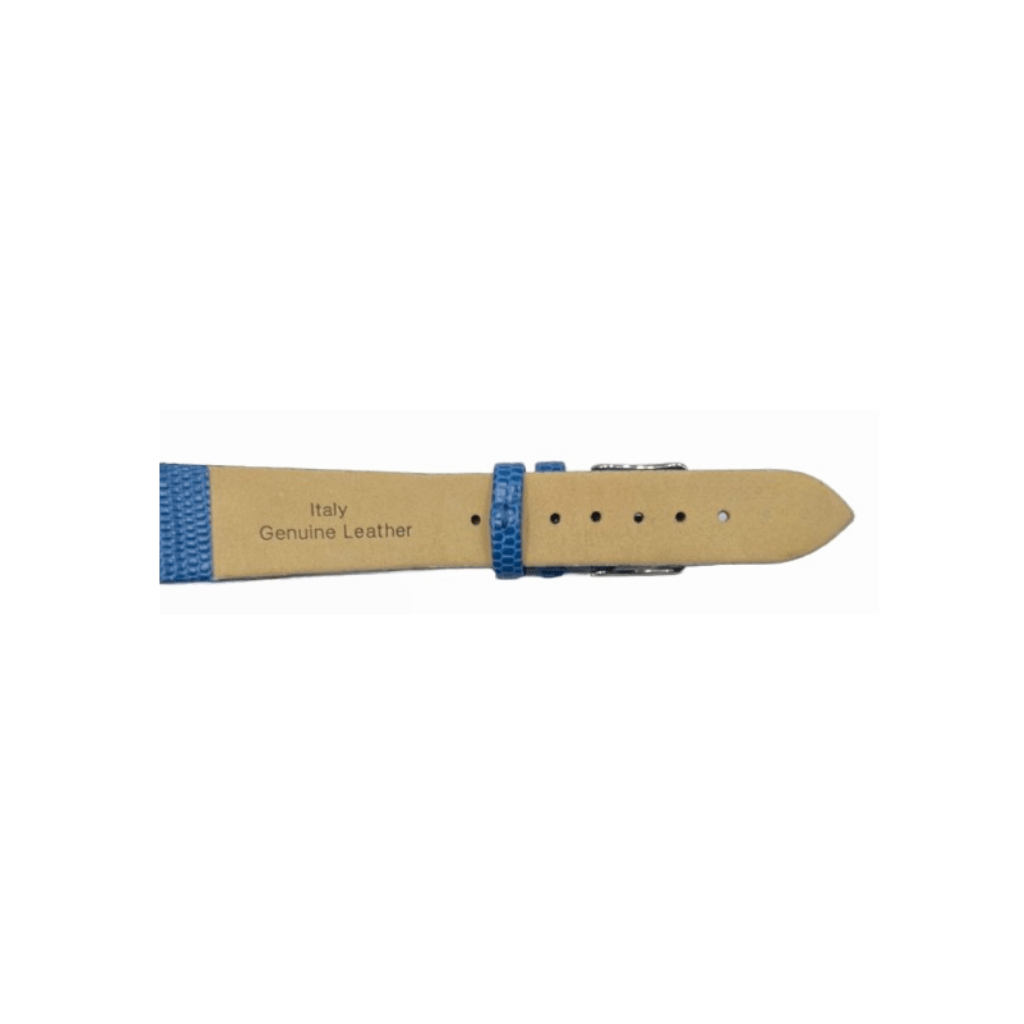 6PCS Lizard Grain Flat SAPPHIRE Blue Unstitched Genuine Leather Watch Band Size (12MM - 24MM) - Universal Jewelers & Watch Tools Inc.