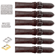 6PCS Alligator Grain Dark Brown Leather Watch Band (12MM - 30MM + XXL Sizes) Padded w/WHITE Stitches - Universal Jewelers & Watch Tools Inc.