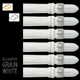 6PCS Alligator Grain WHITE Leather Watch Band (12MM - 30MM + XXL Sizes) Padded & Stitched - Universal Jewelers & Watch Tools Inc.