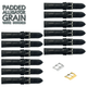 12PCS Alligator Grain Black Leather Watch Band (12MM - 30MM + XXL Sizes) Padded w/White Stitches - Universal Jewelers & Watch Tools Inc.