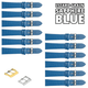 12PCS Lizard Grain Flat SAPPHIRE Blue Band Size (12MM - 24MM) - Universal Jewelers & Watch Tools Inc.