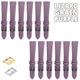 12PCS Lizard Grain Flat PURPLE Unstitched Genuine Leather Watch Band Size (12MM - 24MM) - Universal Jewelers & Watch Tools Inc.