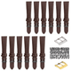 12PCS Lizard Grain Flat CHOCOLATE BROWN Unstitched Genuine Leather Watch Band Size (12MM - 24MM) - Universal Jewelers & Watch Tools Inc.