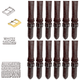 12PCS Alligator Grain Dark Brown Leather Watch Band (12MM - 30MM + XXL Sizes) Padded w/White Stitches - Universal Jewelers & Watch Tools Inc.