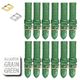 12PCS Alligator Grain GREEN Leather Watch Band (16MM - 24MM) Padded & Stitched - Universal Jewelers & Watch Tools Inc.