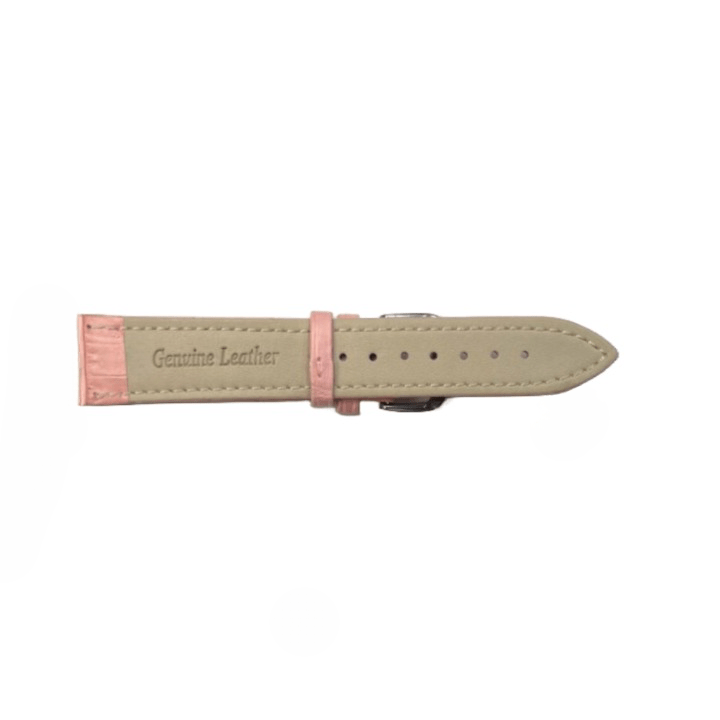 12PCS Alligator Grain LIGHT PINK Leather Watch Band (20MM - 24MM) Padded & Stitched - Universal Jewelers & Watch Tools Inc.