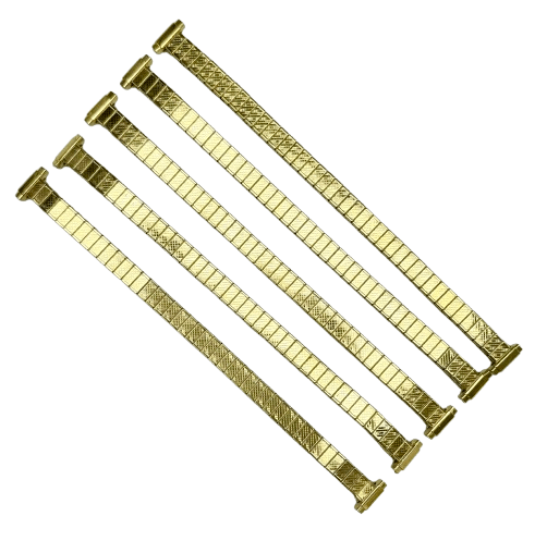 8 - 11MM Classic Textured Gold Color Stretch Band for Ladies Watches - Universal Jewelers & Watch Tools Inc.