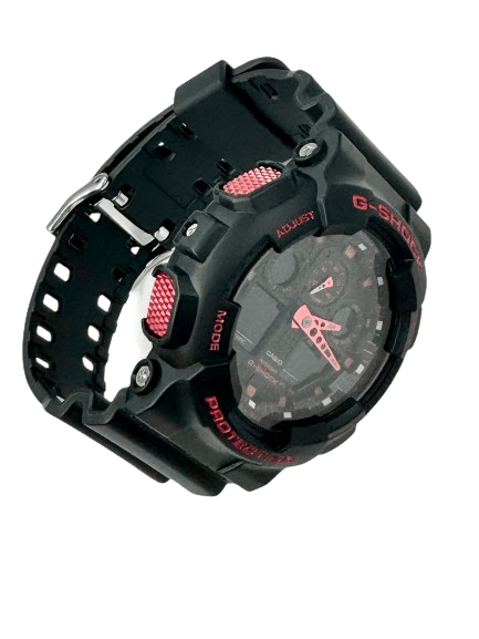 Men’s Casio G - SHOCK Model: GA100BNR - 1A Digital Resin Sport Wristwatch - Universal Jewelers & Watch Tools Inc.