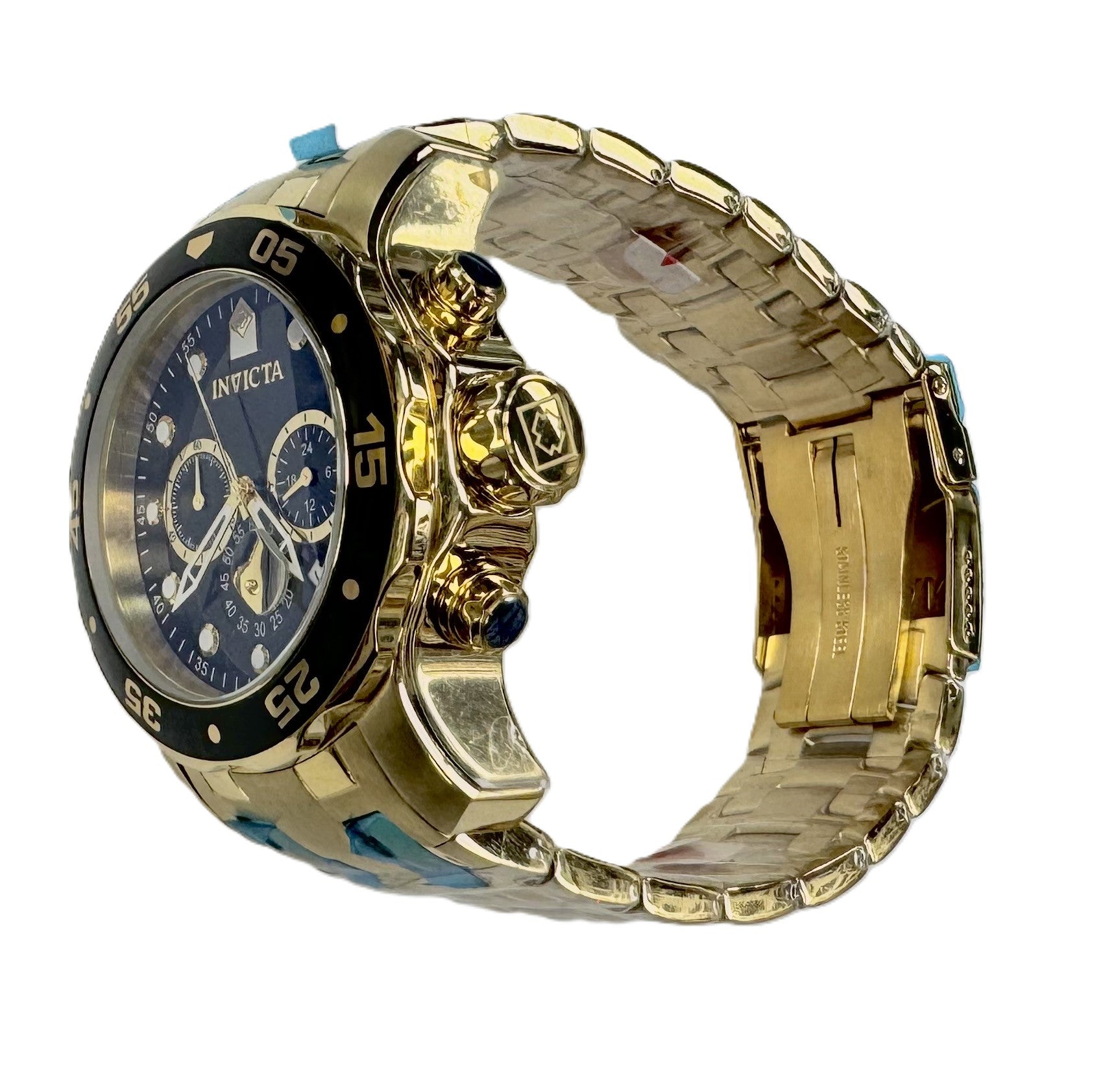 Luxurious GOLD - Tone with Chronograph Function INVICTA ProDriver 0072 - Universal Jewelers & Watch Tools Inc.