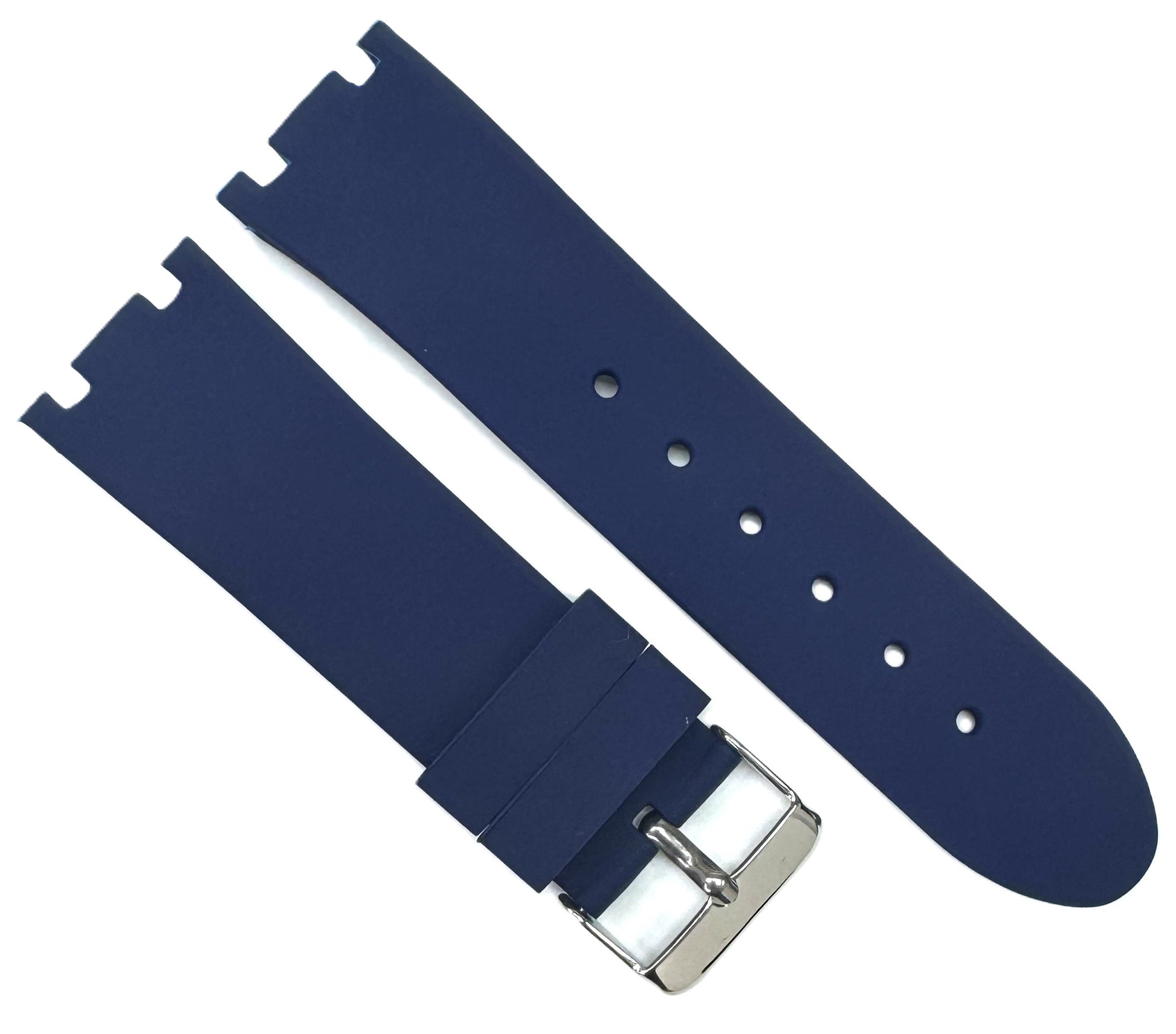 24mm Blue Color Silicon Rubber Watch Band for JOE RODEO Master - Universal Jewelers & Watch Tools Inc.