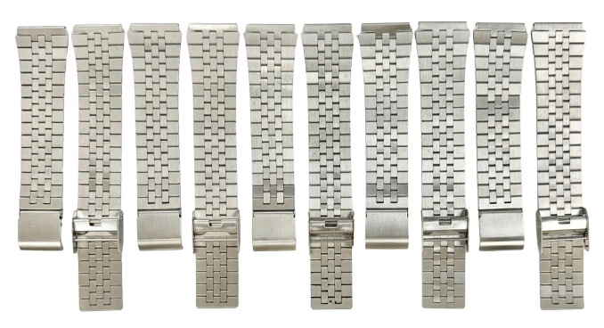 18MM, Box - Link Designed 2 - Piece, Silver Color Metal Band - Universal Jewelers & Watch Tools Inc.