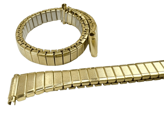 8 - 11MM Plain Gold Color Slim Stretch Band for Ladies Watches - Universal Jewelers & Watch Tools Inc.