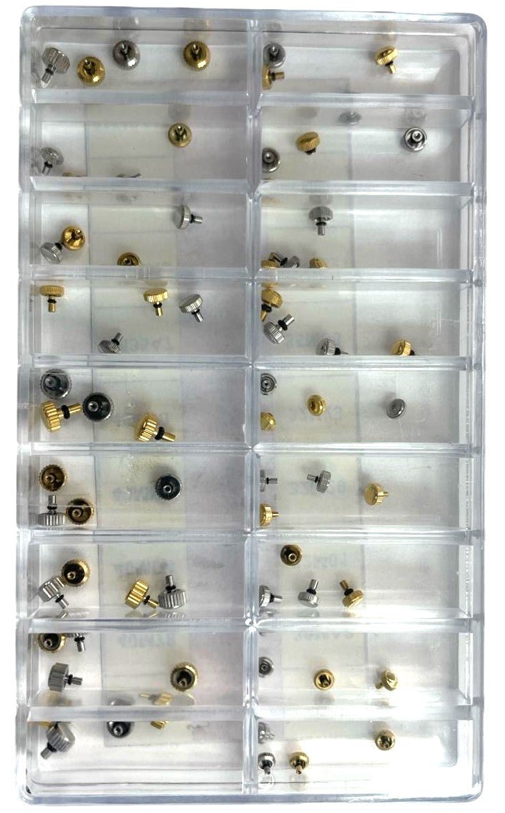 72 Pcs Waterproof Crown Assortment for Seiko Watches - Universal Jewelers & Watch Tools Inc.