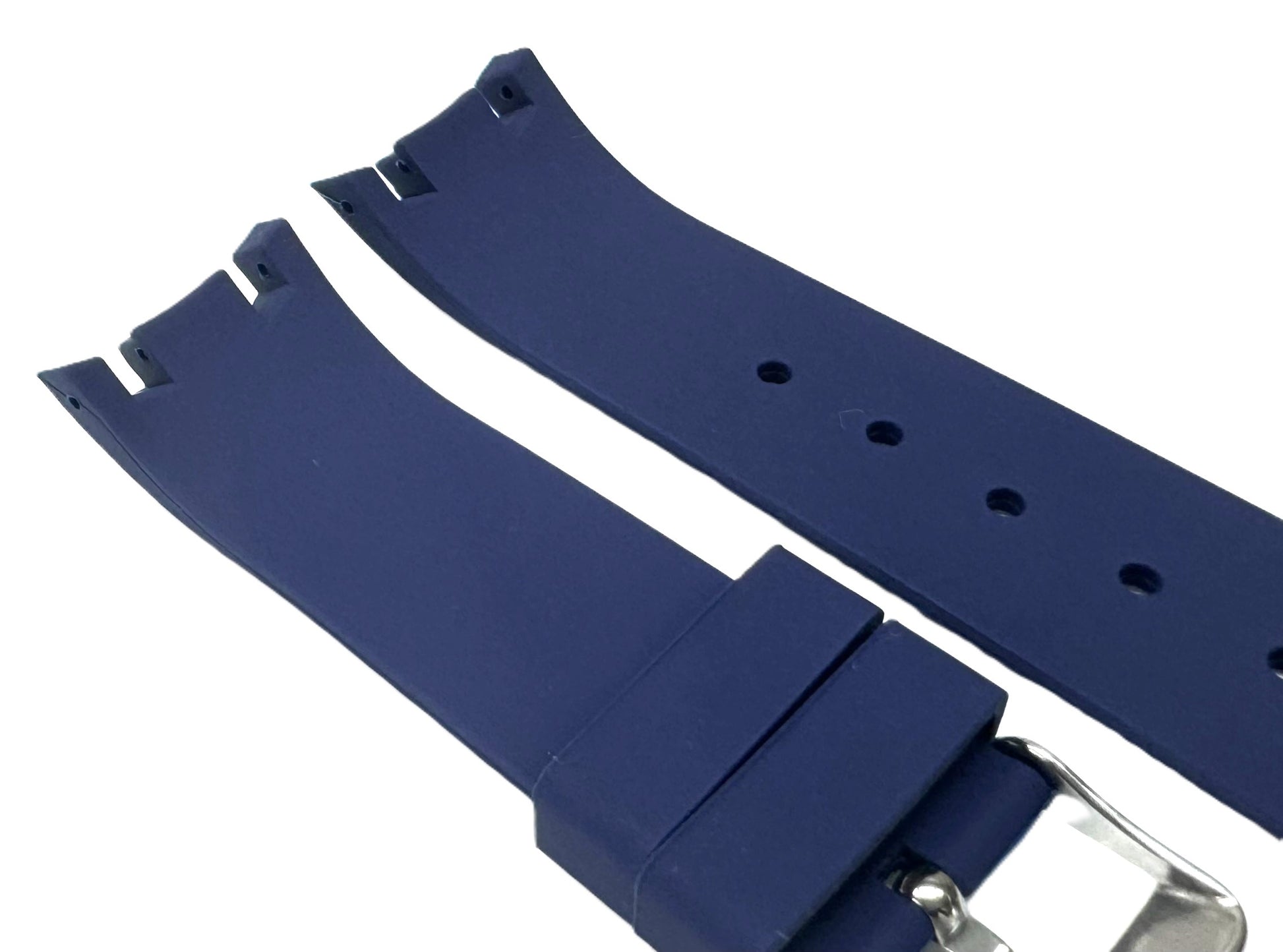 24mm Blue Color Silicon Rubber Watch Band for JOE RODEO Master - Universal Jewelers & Watch Tools Inc.