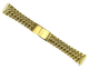 16 - 20MM Oyster Style Gold Tone Stainless Steel Band with regular fold - over clasp - Universal Jewelers & Watch Tools Inc.