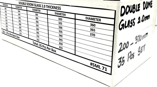Crystal Assortment Double Dome/Thickness 2.0 mm/Total 35 Pcs - Universal Jewelers & Watch Tools Inc.