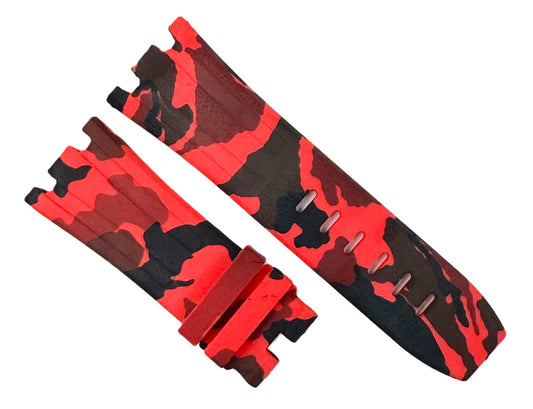 New 28x24 mm Camouflage Pattern Red Color AP Rubber Band - Universal Jewelers & Watch Tools Inc.