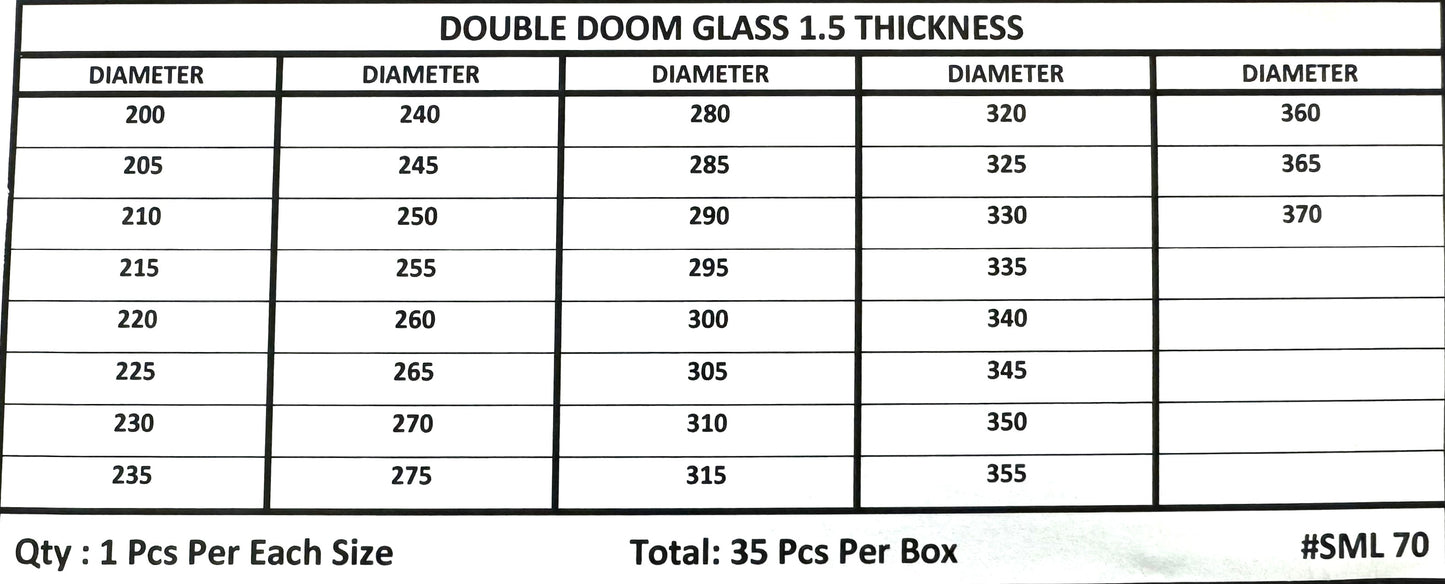 Crystal Assortment Double Dome/Thickness 1.5 mm/Total 35 Pcs