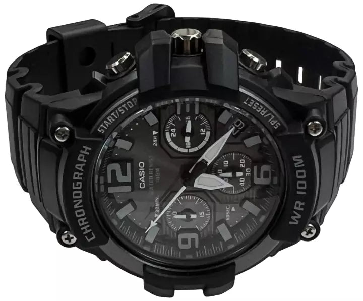 Casio G - Shock MCW - 100H Chronograph Black Analog Retrograde Sports Men's Watch - Universal Jewelers & Watch Tools Inc.