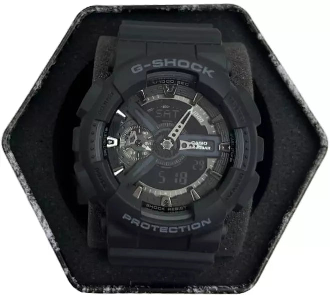 Men’s Casio G - SHOCK Model: GA110 - 1B Resin Sport Black Wristwatch - Universal Jewelers & Watch Tools Inc.
