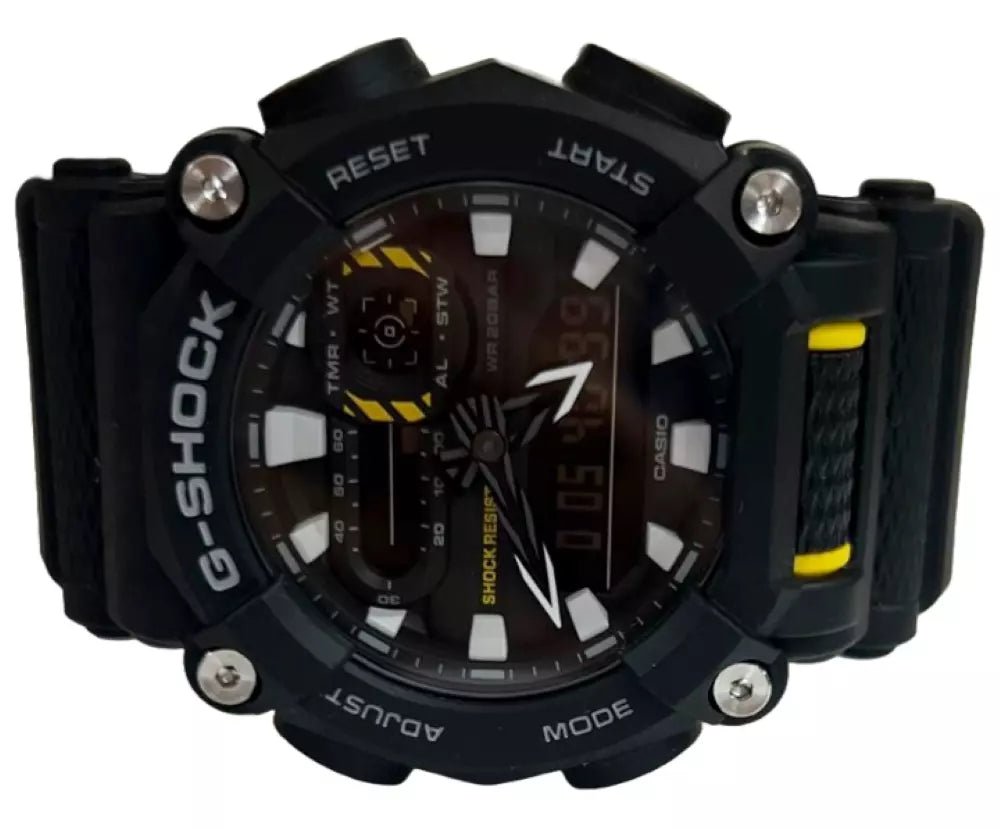 Men’s Casio G - SHOCK Model: GA900 - 1A Resin Sport Black & Yellow Wristwatch - Universal Jewelers & Watch Tools Inc.