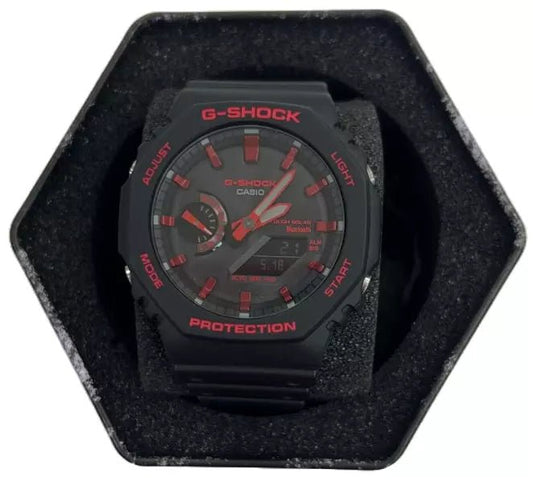 Men’s Casio G - SHOCK Model: GAB2100BNR1A Resin Sport Red & Black Wristwatch - Universal Jewelers & Watch Tools Inc.