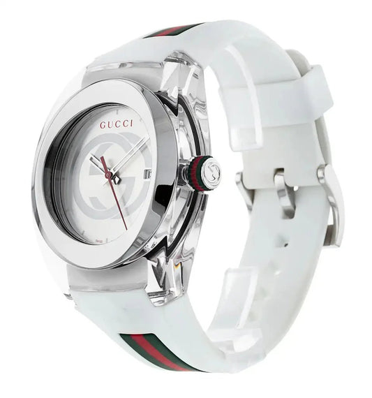 GUCCI SYNC YA137102 Men's White Dial Watch – Swiss Quartz with Original Box & Booklet - Universal Jewelers & Watch Tools Inc.