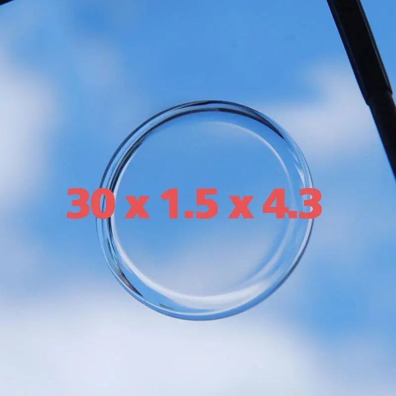 Watch Glass Mineral glass Crystal - High Domed Stepped - Dia range 28 mm to 30.5 mm - Universal Jewelers & Watch Tools Inc.