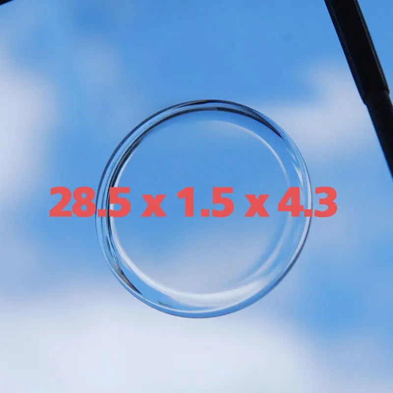 Watch Glass Mineral glass Crystal - High Domed Stepped - Dia range 28 mm to 30.5 mm - Universal Jewelers & Watch Tools Inc.