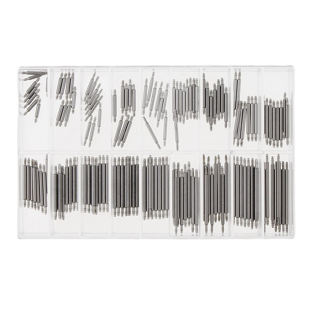 Stainless Steel 8 - 25mm Watch Band Spring Bars Strap Link Pins Repair - Universal Jewelers & Watch Tools Inc.