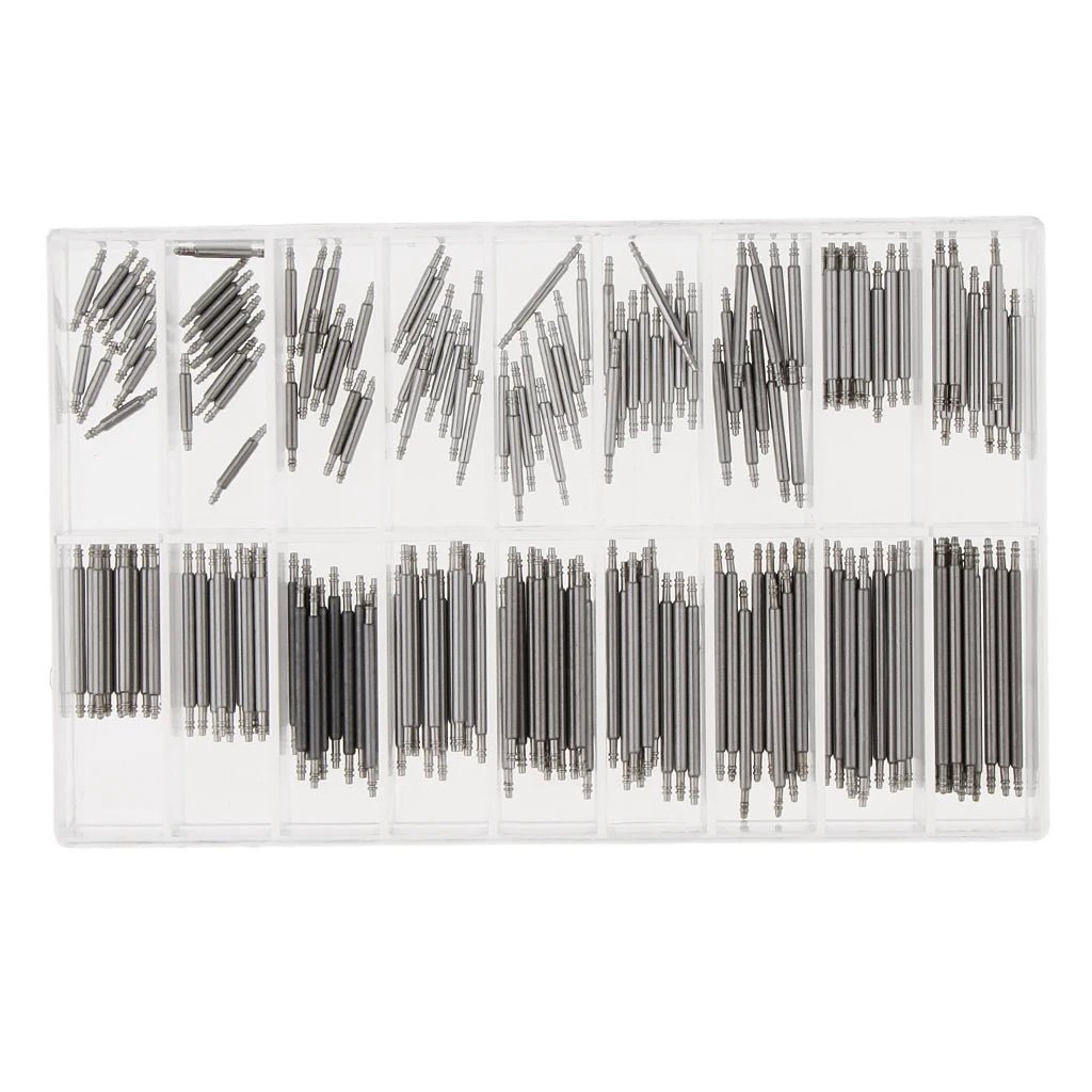 Stainless Steel 8 - 25mm Watch Band Spring Bars Strap Link Pins Repair - Universal Jewelers & Watch Tools Inc.
