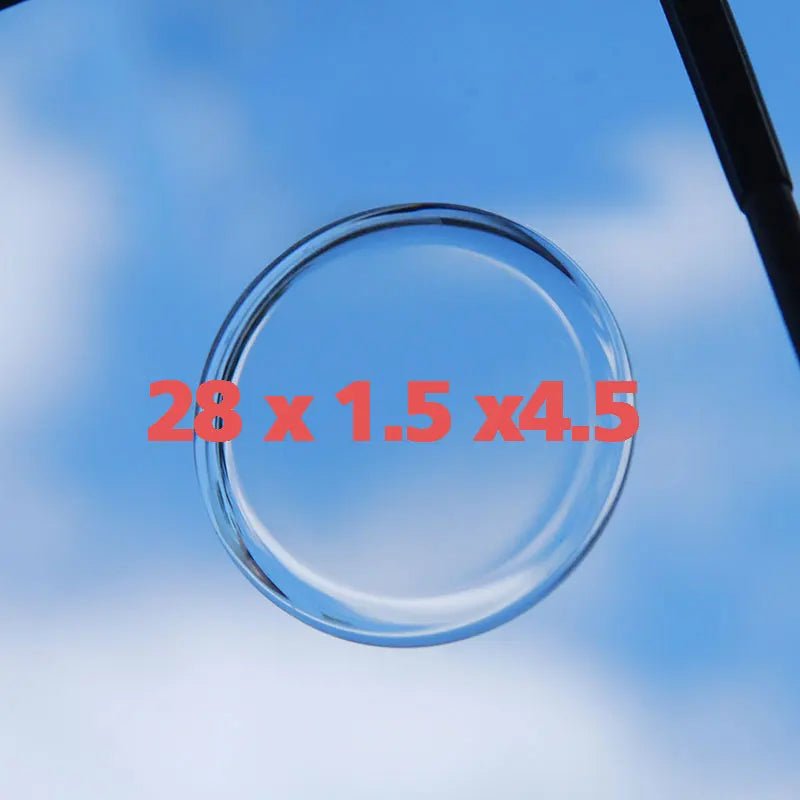 Watch Glass Mineral glass Crystal - High Domed Stepped - Dia range 28 mm to 30.5 mm - Universal Jewelers & Watch Tools Inc.