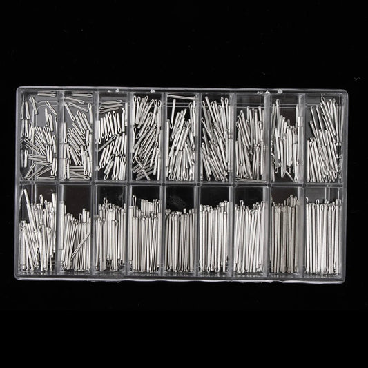 360pcs Watch Band Split Pins With Box Stainless Steel Watch Bracelet Strap Link Pins Cotter Bar Assortment Watch Repair Tools - Universal Jewelers & Watch Tools Inc.