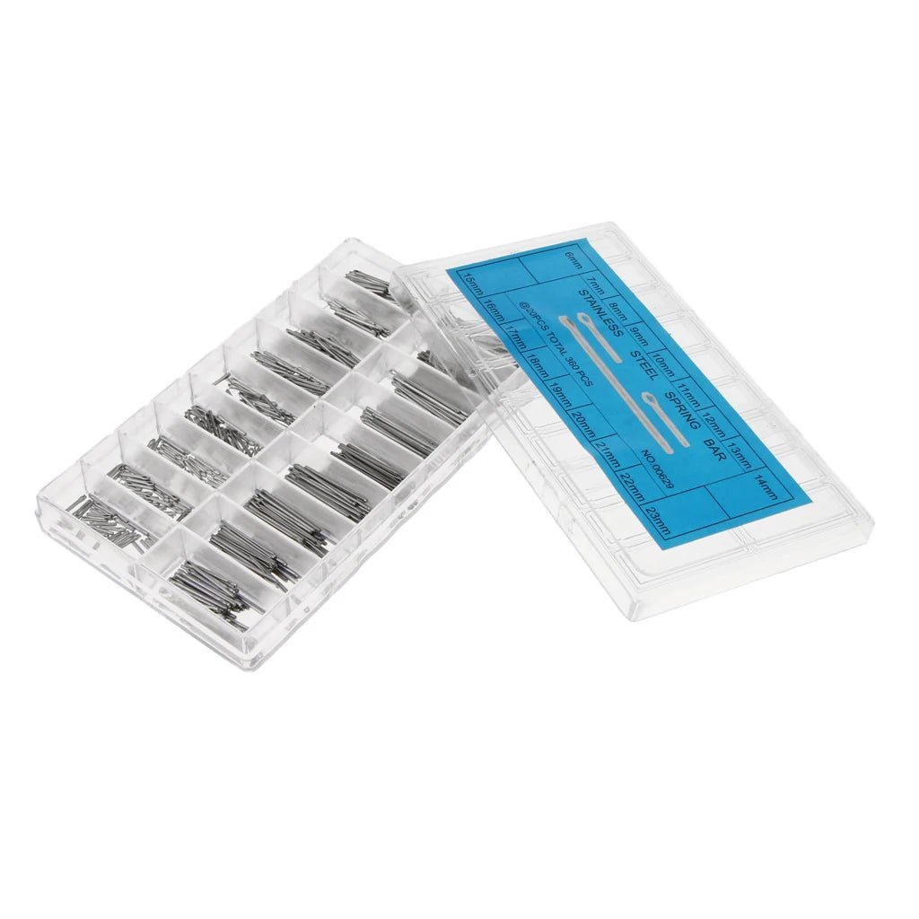 360pcs Watch Band Split Pins With Box Stainless Steel Watch Bracelet Strap Link Pins Cotter Bar Assortment Watch Repair Tools - Universal Jewelers & Watch Tools Inc.