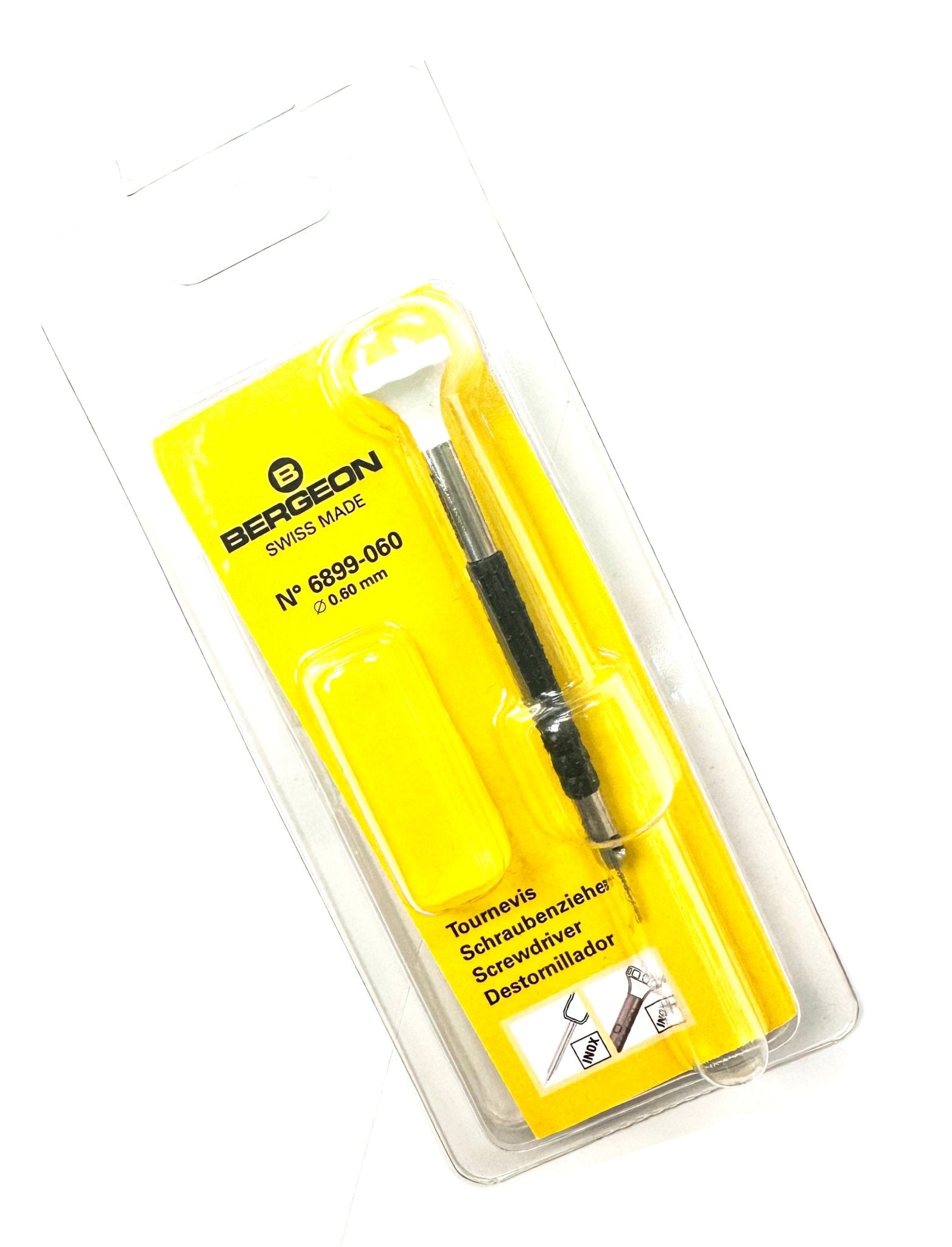 Bergeon Screw Driver 6899 - 060 White Color Size 0.60mm Swiss Tools Watchmaker - Universal Jewelers & Watch Tools Inc.