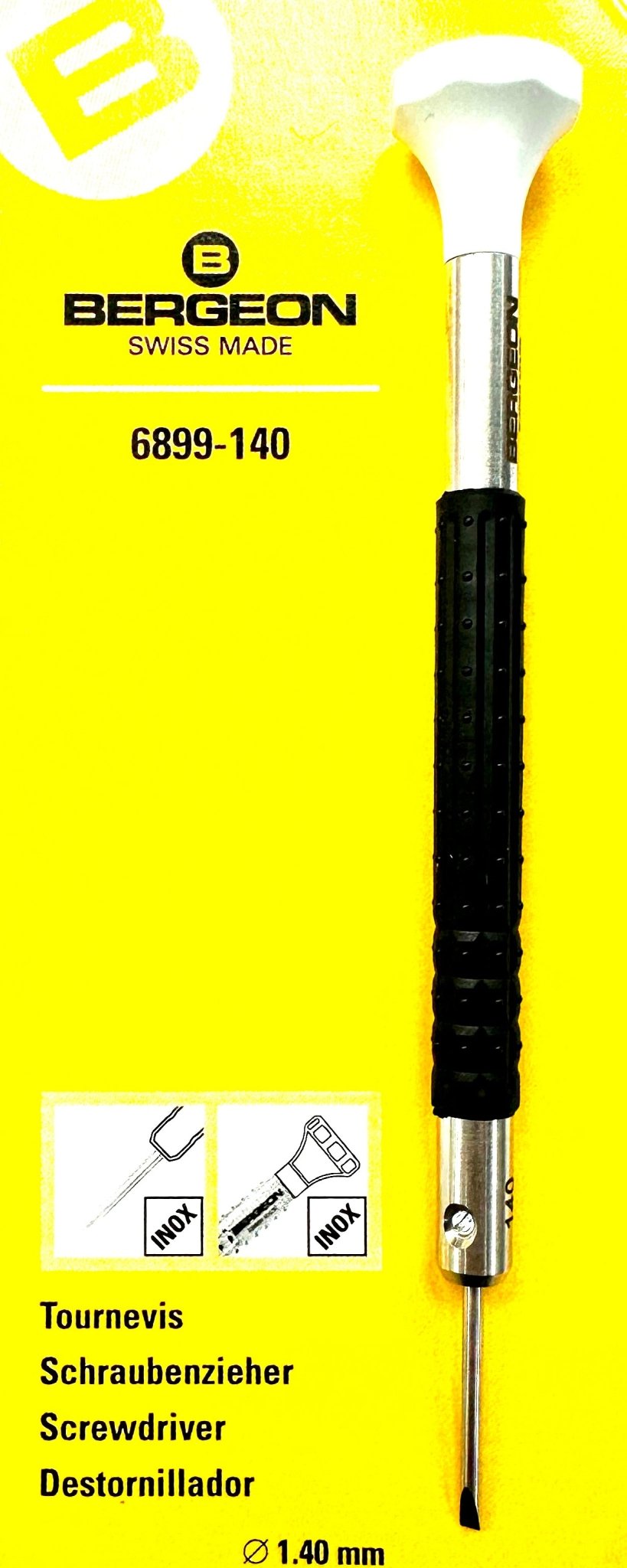 Bergeon Screw Driver 6899 - 140 Grey Color Size 1.40mm Swiss Tools Watchmaker - Universal Jewelers & Watch Tools Inc.