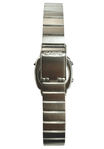Casio Ladies Silver Digital Watch 3191 - LA670W Alarm Mini Dial Stainless Steel - Universal Jewelers & Watch Tools Inc.