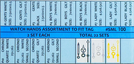 Watch Hands Assortment for TAG Heuer, Essential Watchmaker Tools - Universal Jewelers & Watch Tools Inc.