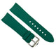 18 - 24mm Green Color Curve - end Plain Soft Silicon Rubber Watch Band - Universal Jewelers & Watch Tools Inc.