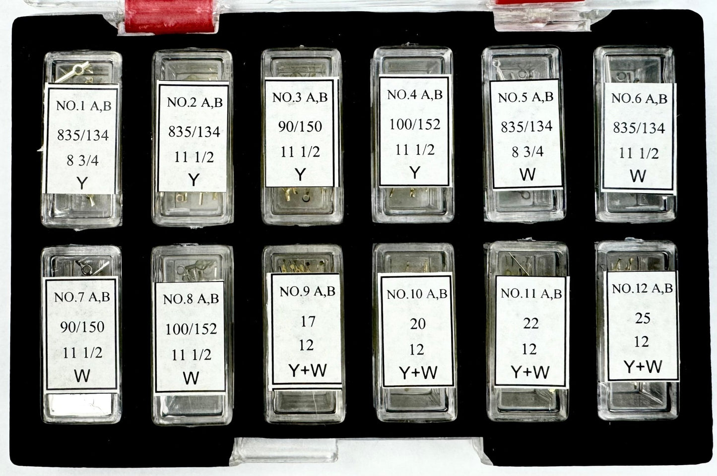 Luminous Hand Assortment for Popular Chinese Movement, Silver & Gold Colors - Universal Jewelers & Watch Tools Inc.