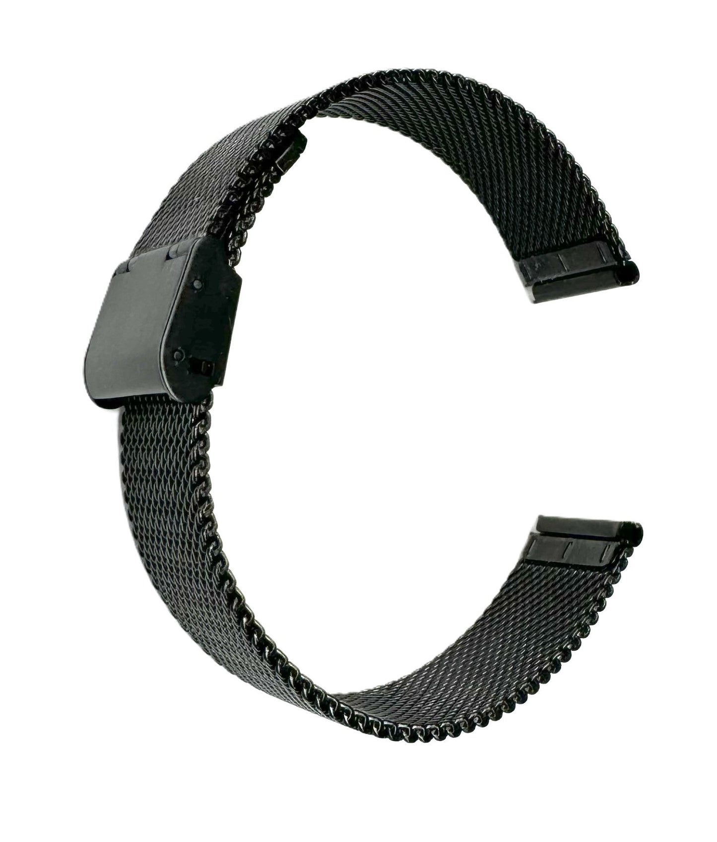 18mm Milanese Mesh Stainless Steel Watch Band, Black Color - Universal Jewelers & Watch Tools Inc.