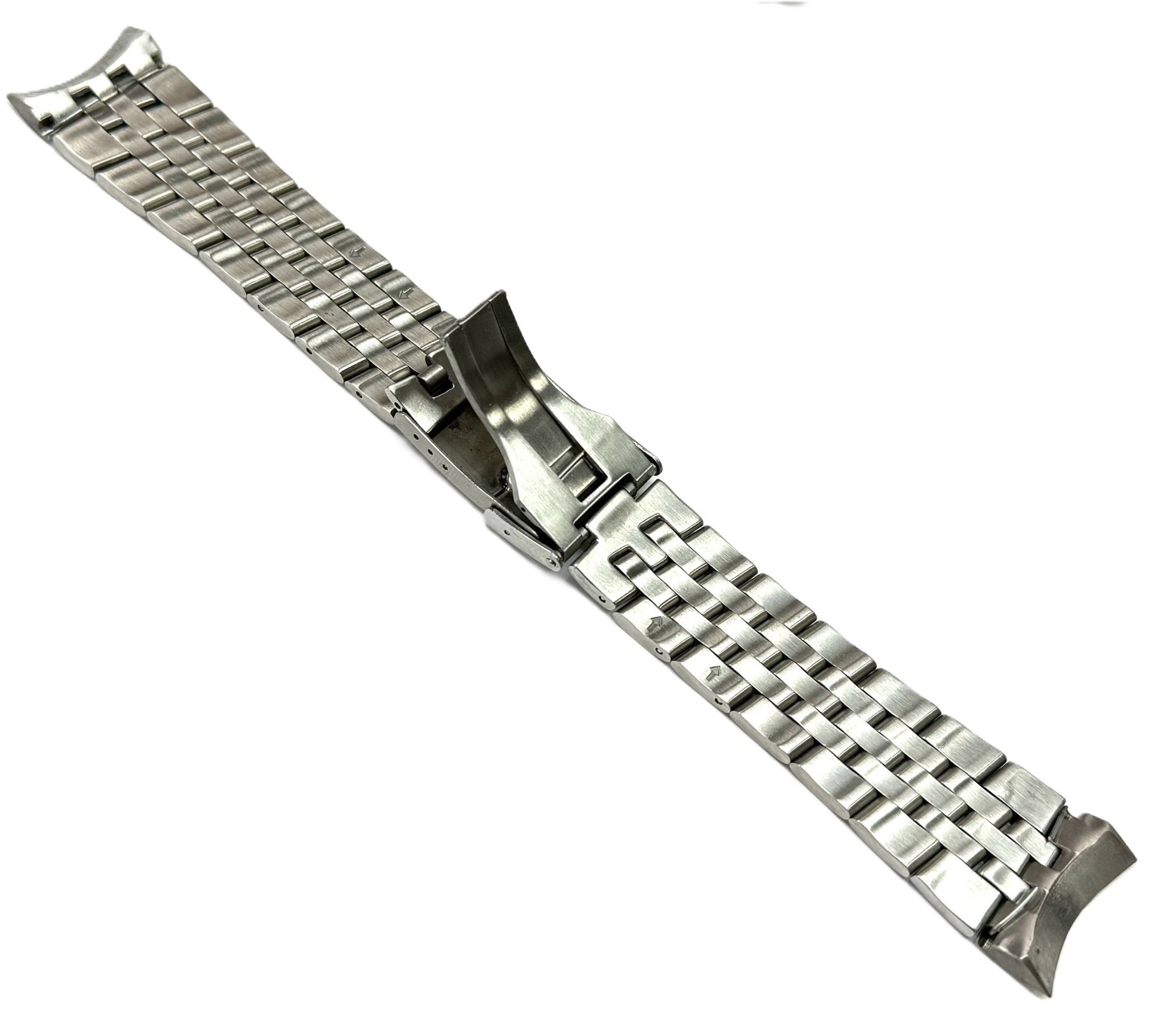 24mm Stainless Steel BREITLING Watch Band with Solid Curved - End Links - Universal Jewelers & Watch Tools Inc.